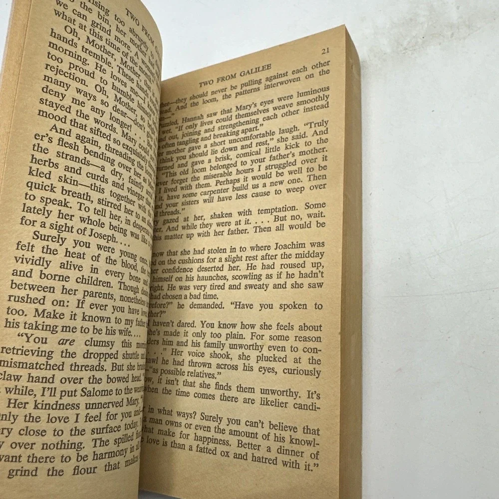 Two from Galilee. Marjorie Holmes 1974 Paperback A Love Story Of Mary And Joseph